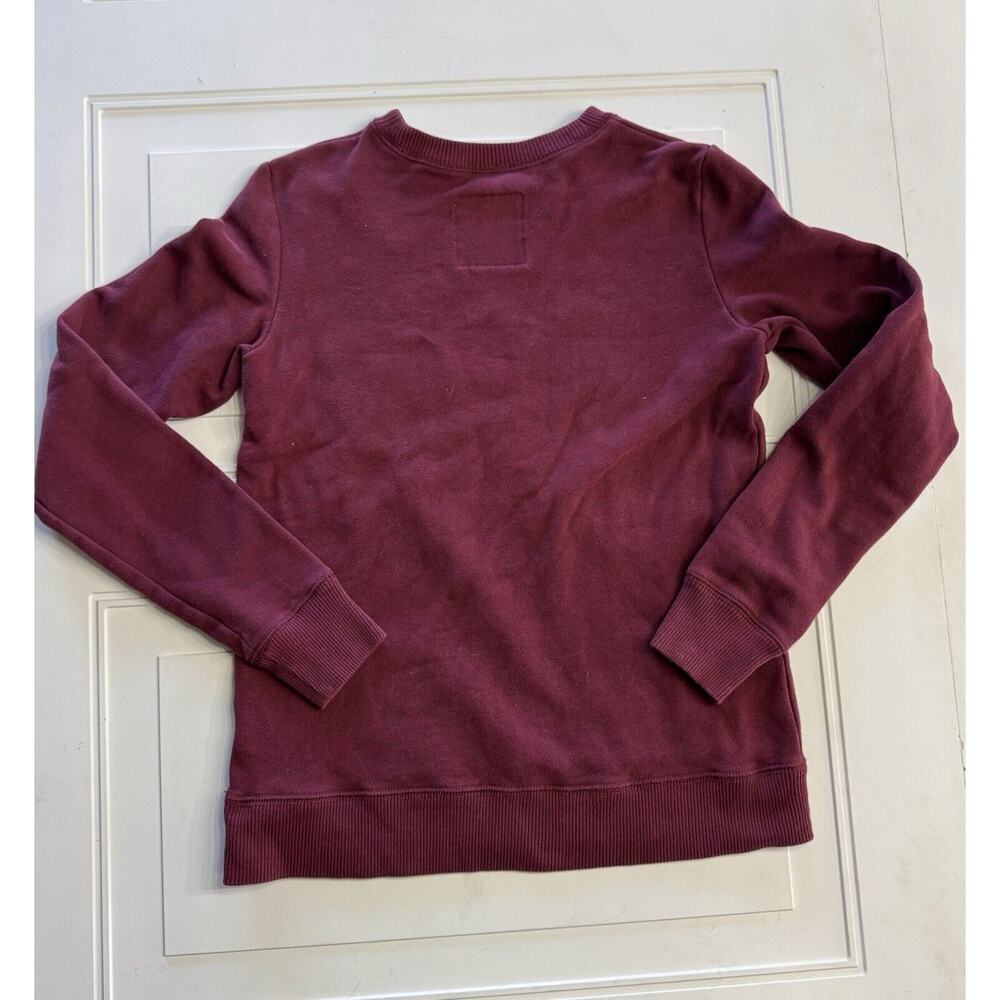Woman's Hollister Maroon Burgundy Long Sleeve Sweatshirt Size XS Crewneck - Picture 6 of 6